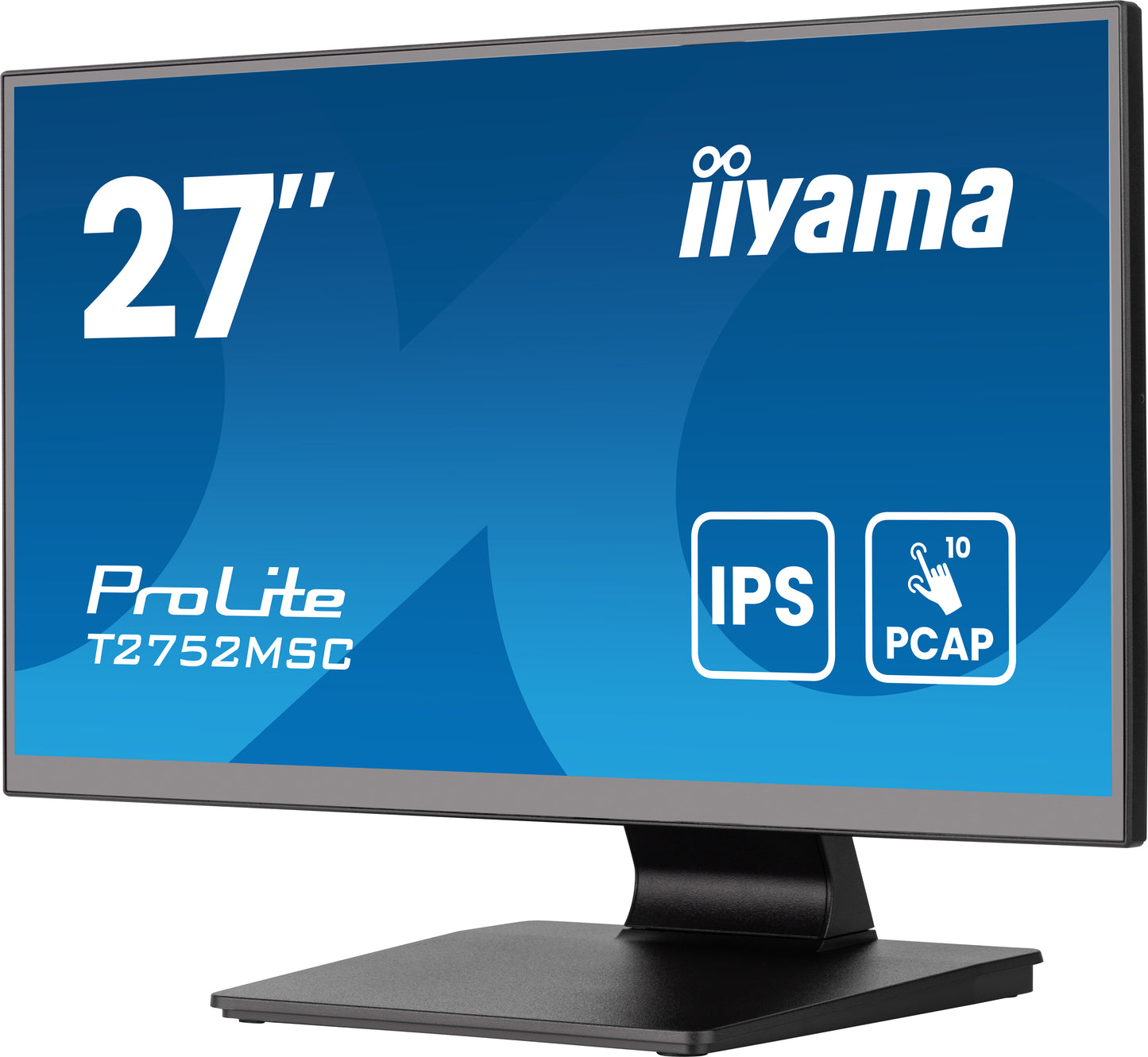 IIYAMA 27WIDE LCD Bonded Projective Capacitive 10-Points Touch Screen, 1920 x 1080, IPS panel, LED Bl., Flat Bezel Free Glass Front, Speake