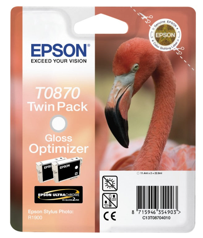 INK CARTRIDGE T0870 TWINPACK GLOSS OPTIM C13T08704010