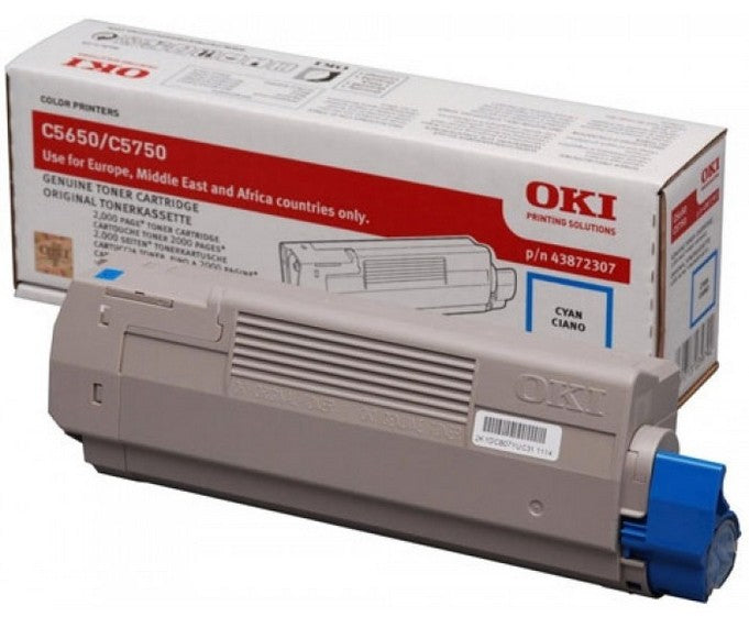 OKI C5650, C5750 tonercartridge cyaan standard capacity 2.000 pagina s 1-pack