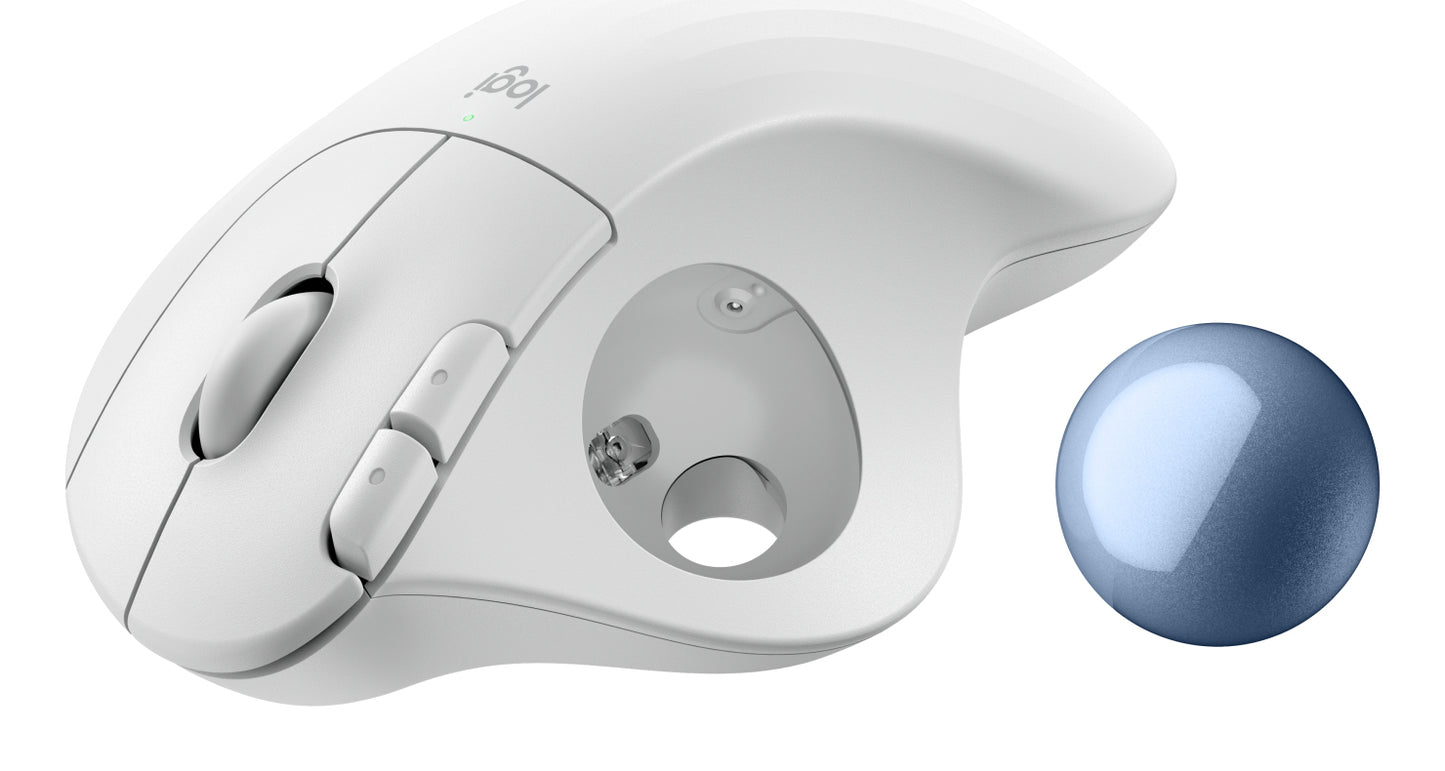 ERGO M575S WRLS TRACKBALL OFFWHITE+BLUE 910-007030