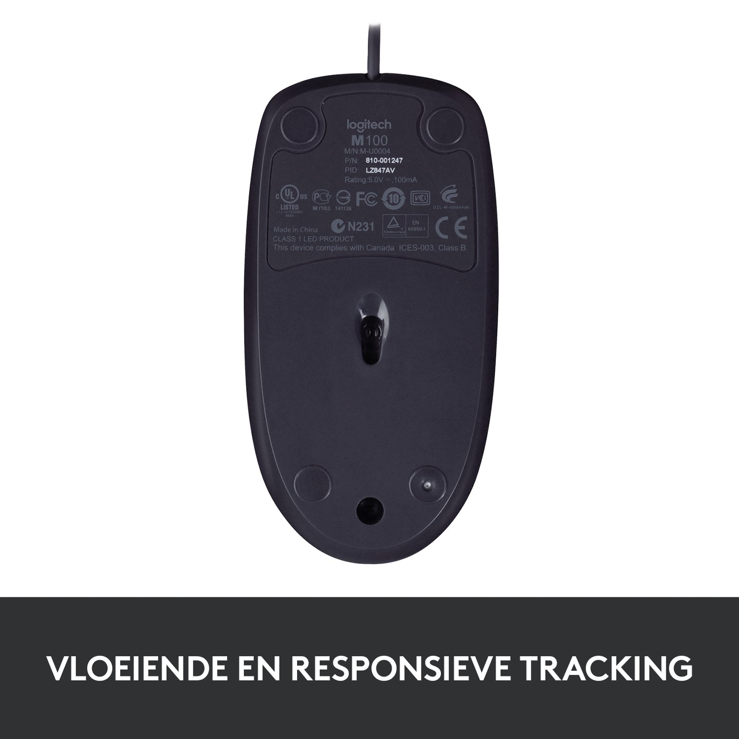 Logitech B100 Optical USB Mouse Black