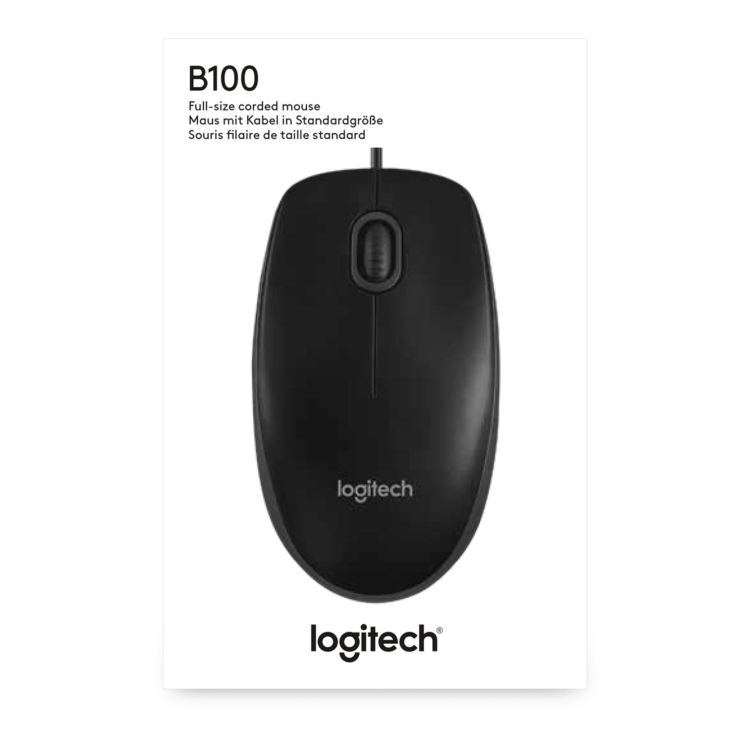 Logitech B100 Optical USB Mouse Black