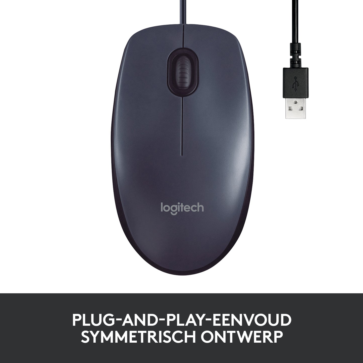 Logitech B100 Optical USB Mouse Black