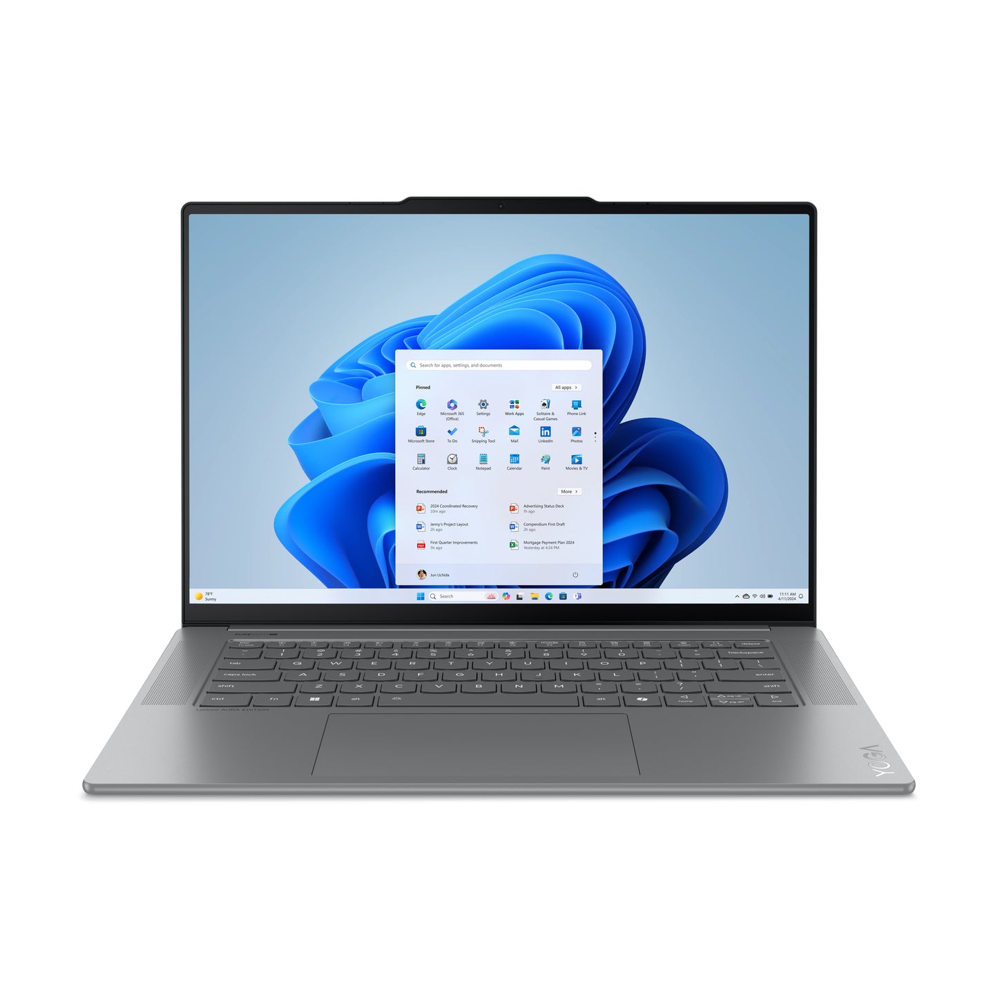 Lenovo Yoga Slim 7 15ILL10, 15.3 2.8K OLED, Intel Core Ultra 7 258V, 47 NPU TOPS, 32GB, 1TB PCIe NVMe SSD, Intel Arc Graphics 140V, W11H, G