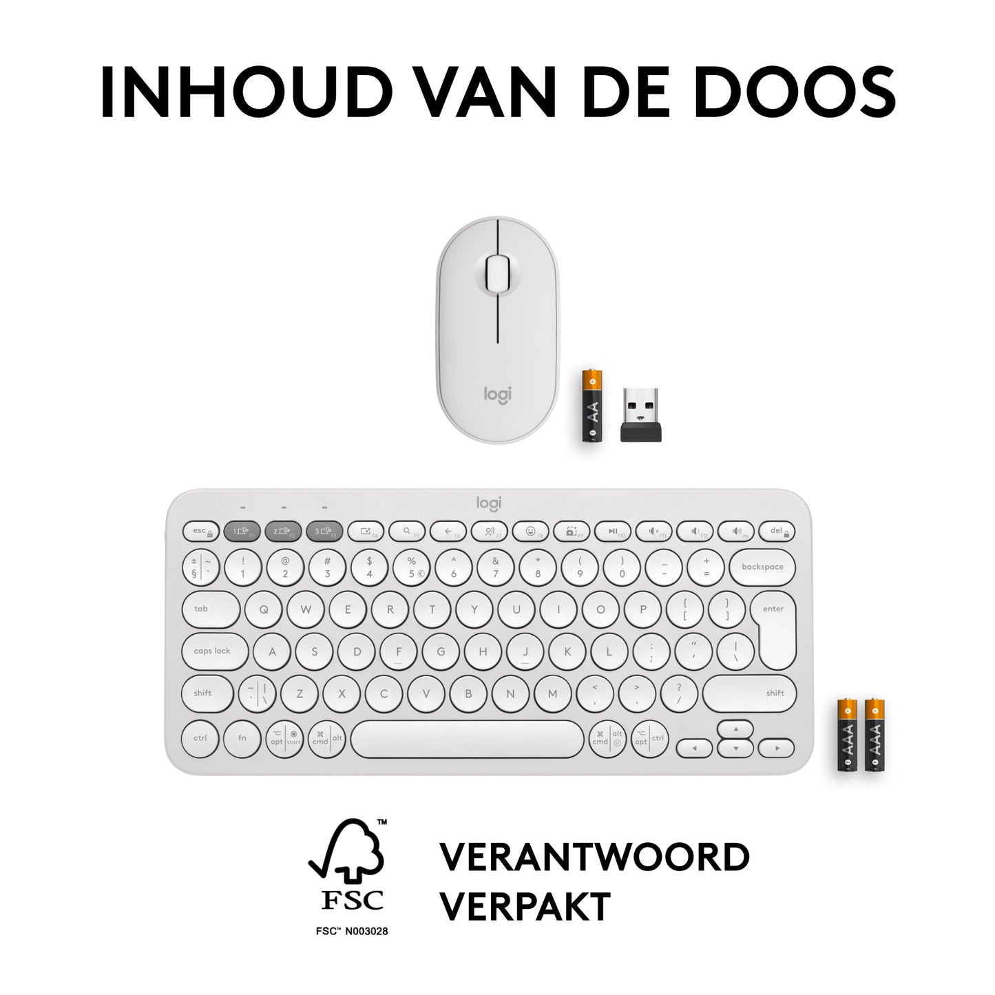 Logitech Pebble 2 Combo - Off-White