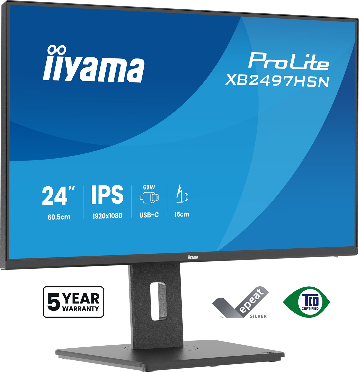 Iiyama XB2497HSN-B1 24W LCD Business Full HD IPS USB-C Dock