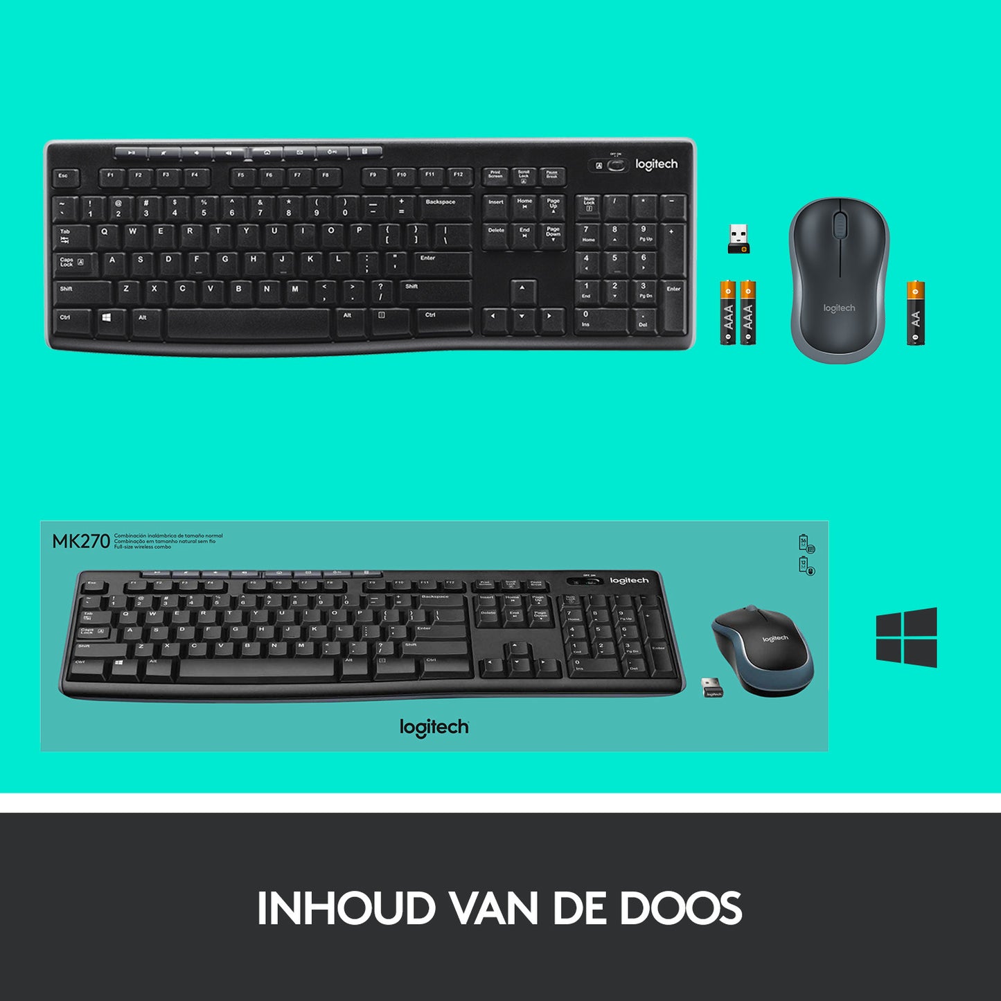 LOGITECH WIRELESS COMBO MK270 QWERTY UK
