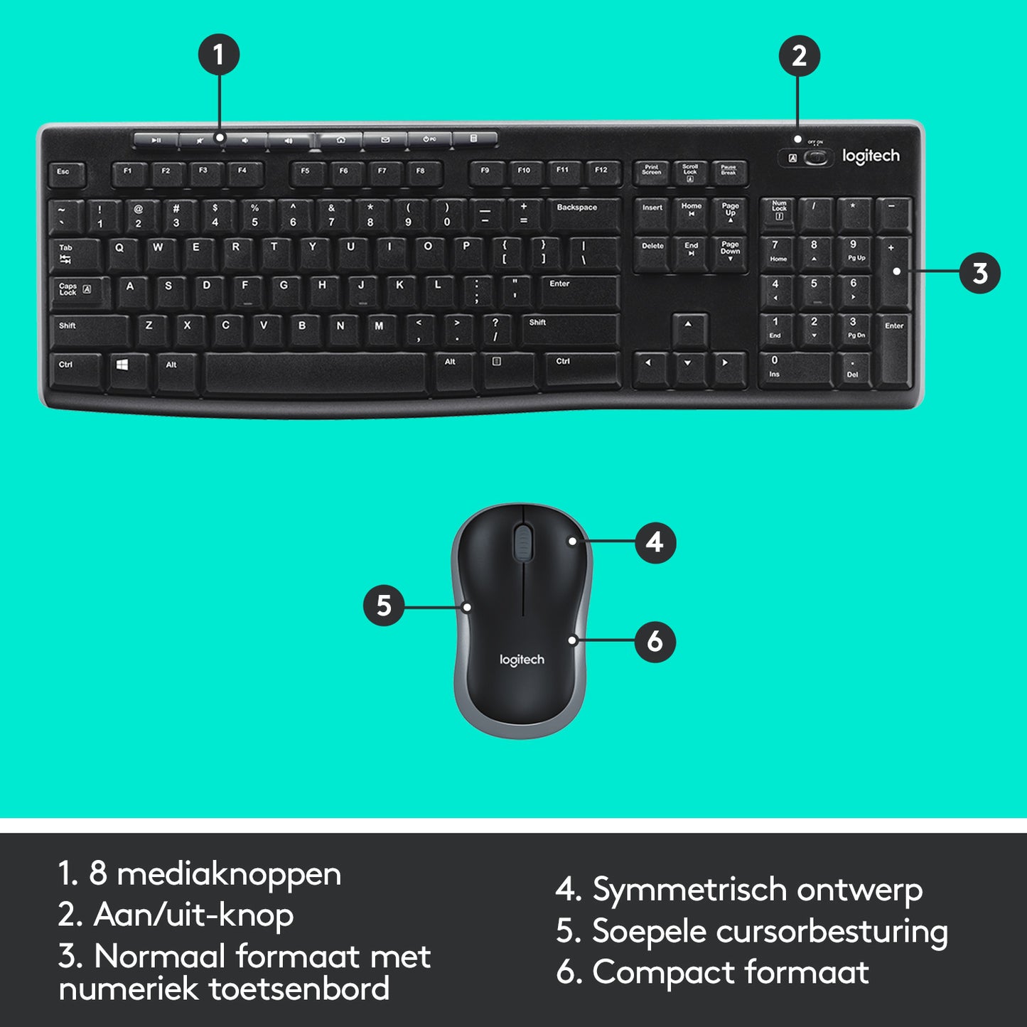 LOGITECH WIRELESS COMBO MK270 QWERTY UK