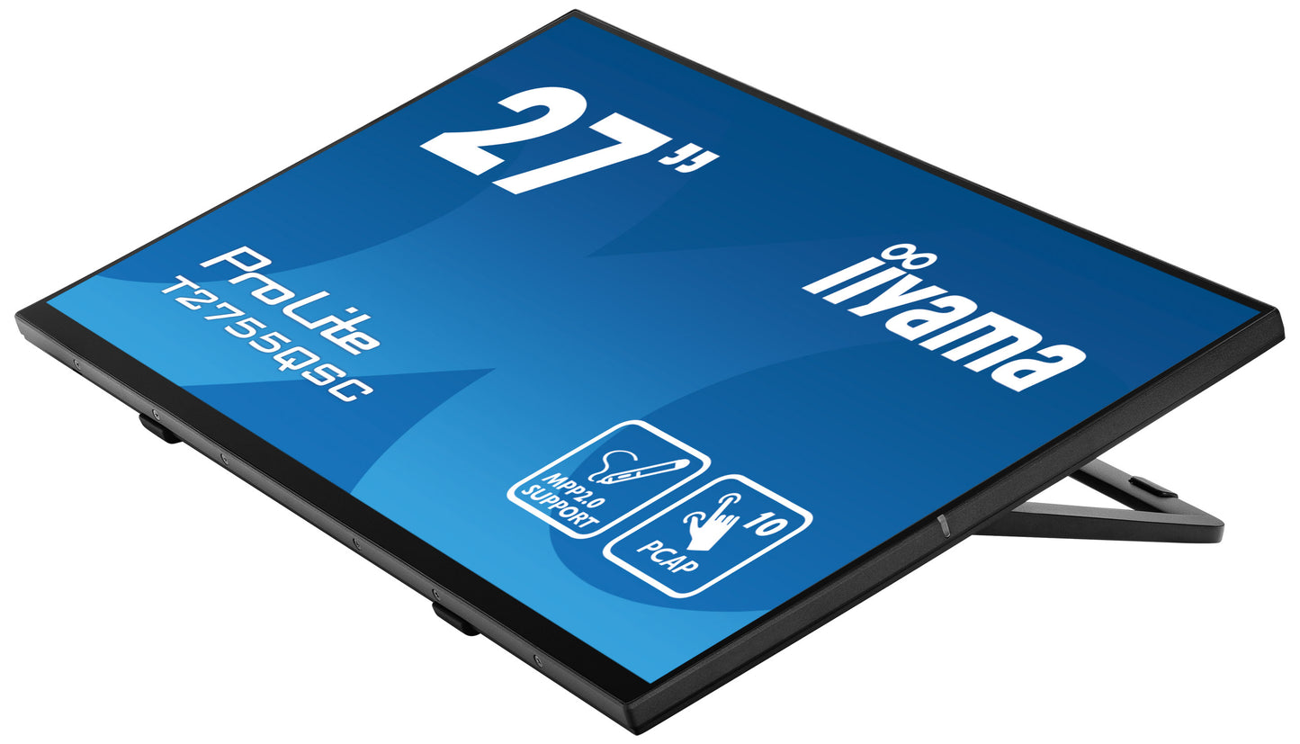 IIYAMA 27W LCD Bonded Projective Capacitive 10-Points Touch QHD Bezel Free IPS