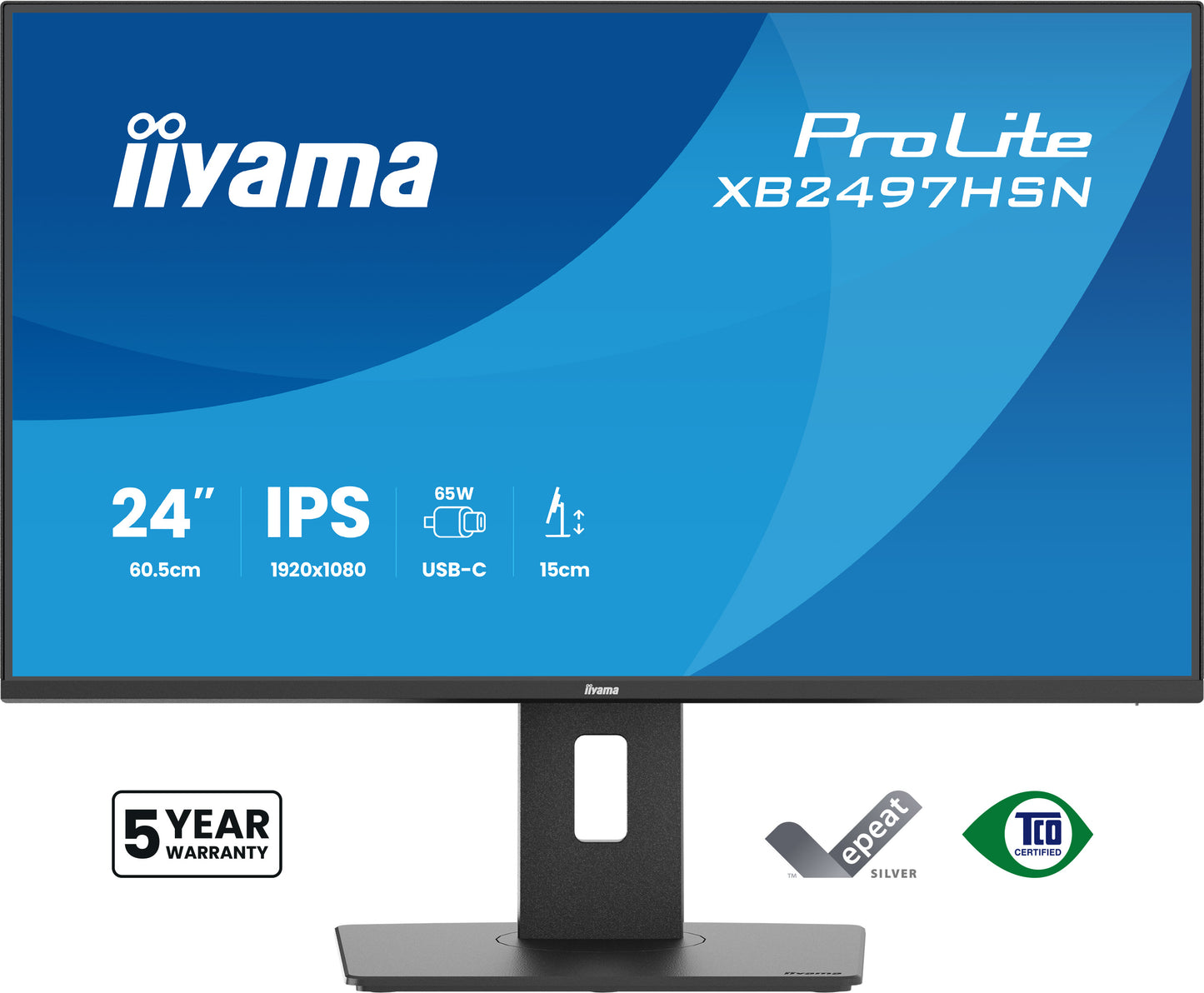 Iiyama XB2497HSN-B1 24W LCD Business Full HD IPS USB-C Dock