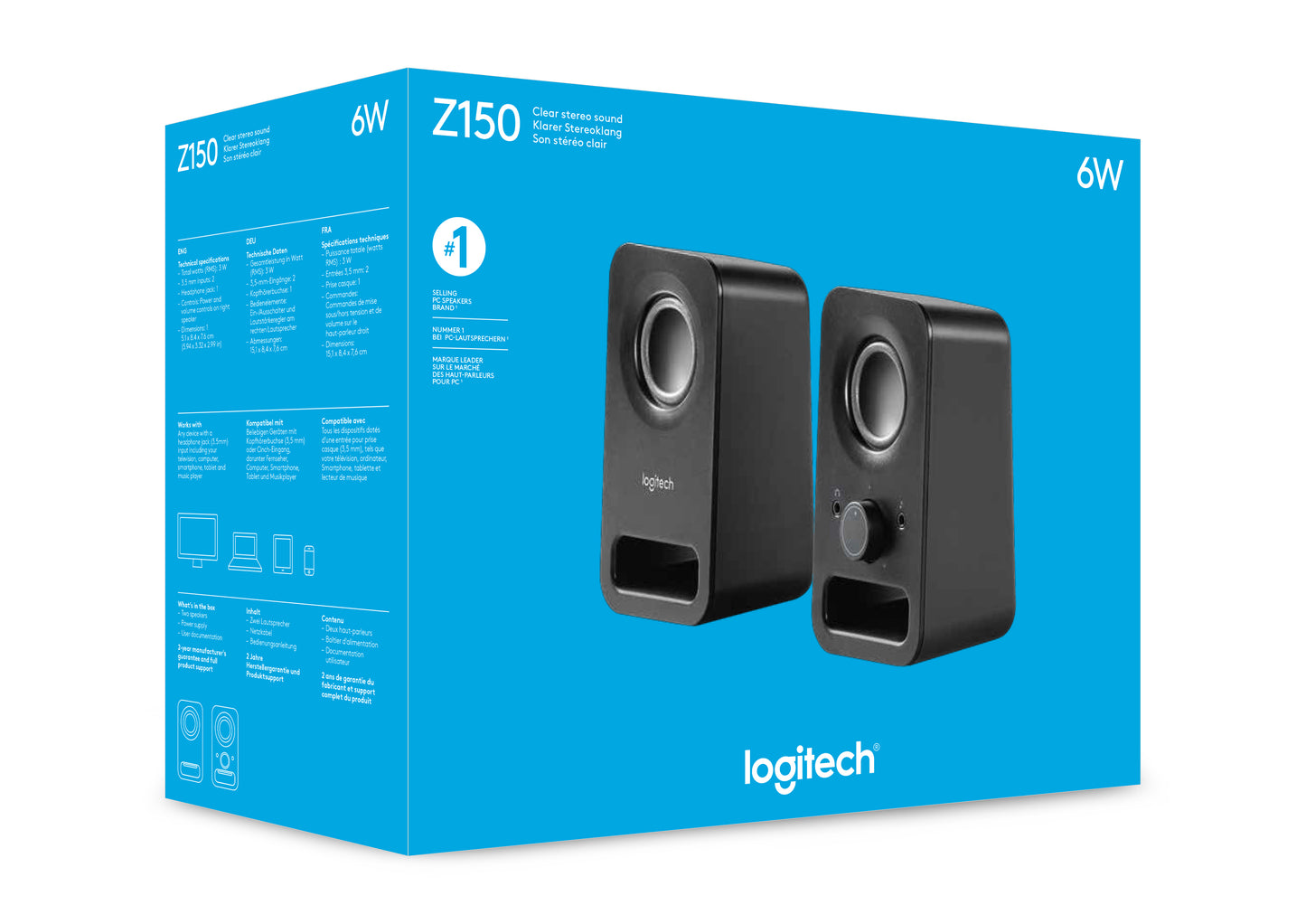Logitech Multimedia Speaker Z150 Midnight Black