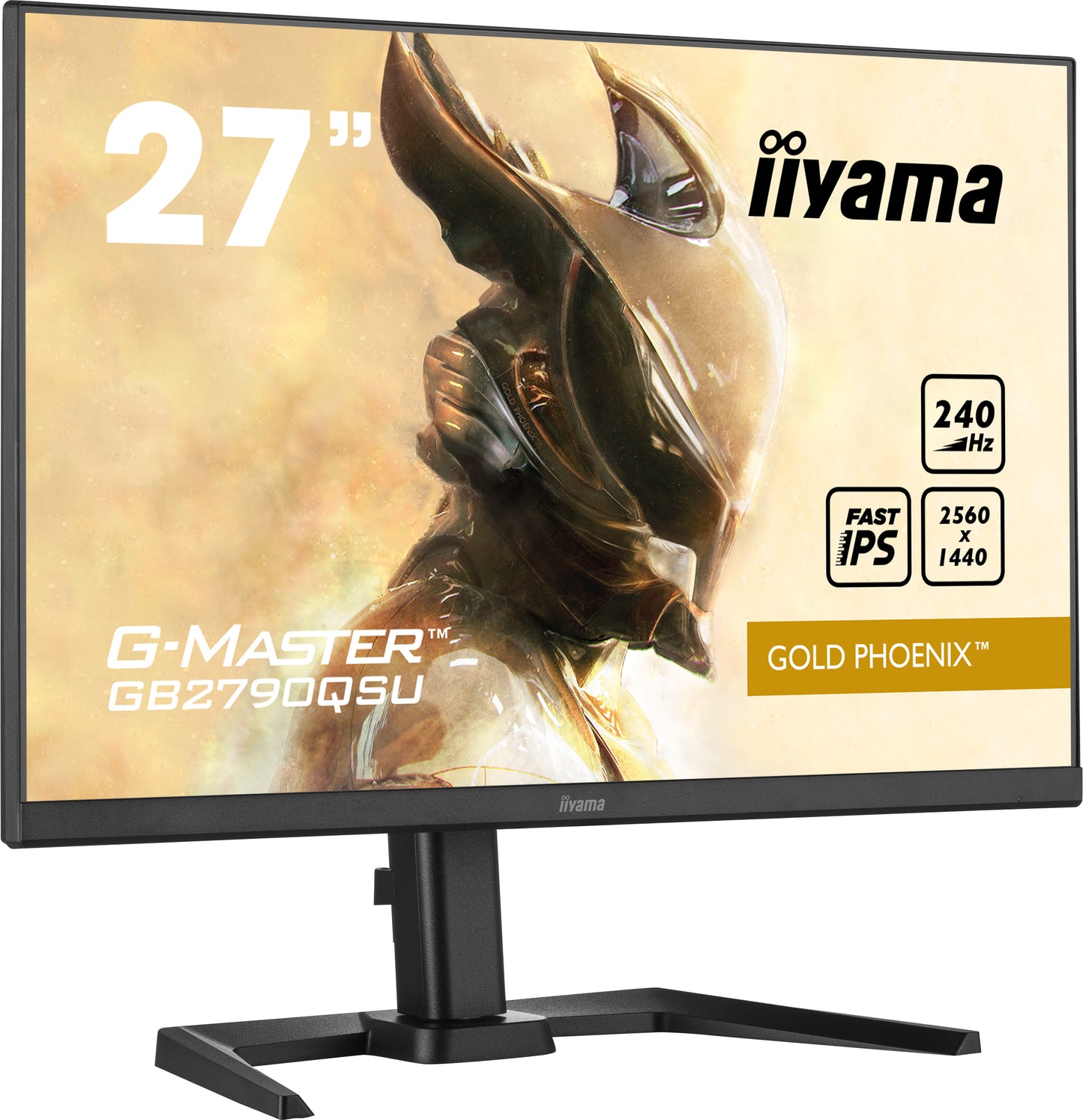 IIYAMA 27  ETE Fast IPS Gaming, G-Master Gold Phoenix, FreeSync Premium, 2560x1440@240Hz, 400cd/m², 1000:1, HDMI, DisplayPort, 1ms (GtG), Sp