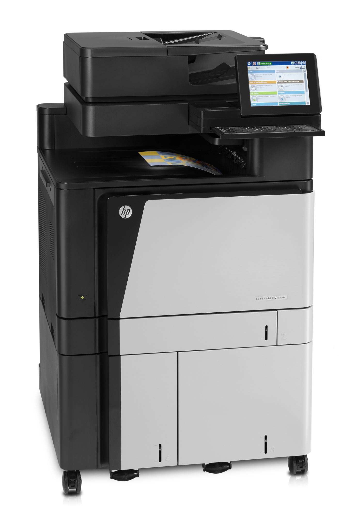 HP CLJ Enterp. MFP A3 up to 45 ppm A4/letter up to 4100 page networking auto dupl. copy and scan flow HP Color LJ Flw MFP M880z+ Prntr Govt