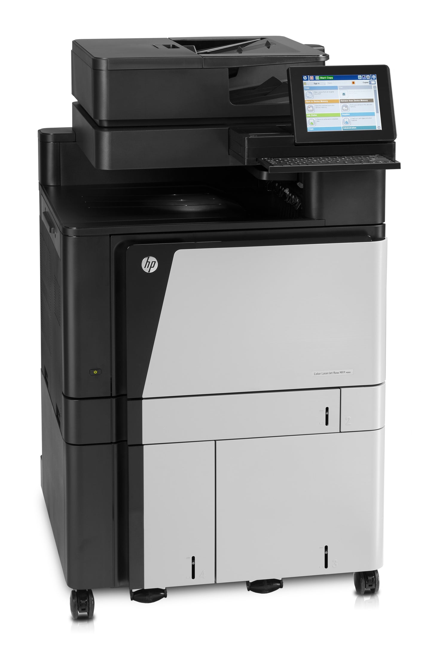 HP CLJ Enterp. MFP A3 up to 45 ppm A4/letter up to 4100 page networking auto dupl. copy and scan flow HP Color LJ Flw MFP M880z+ Prntr Govt