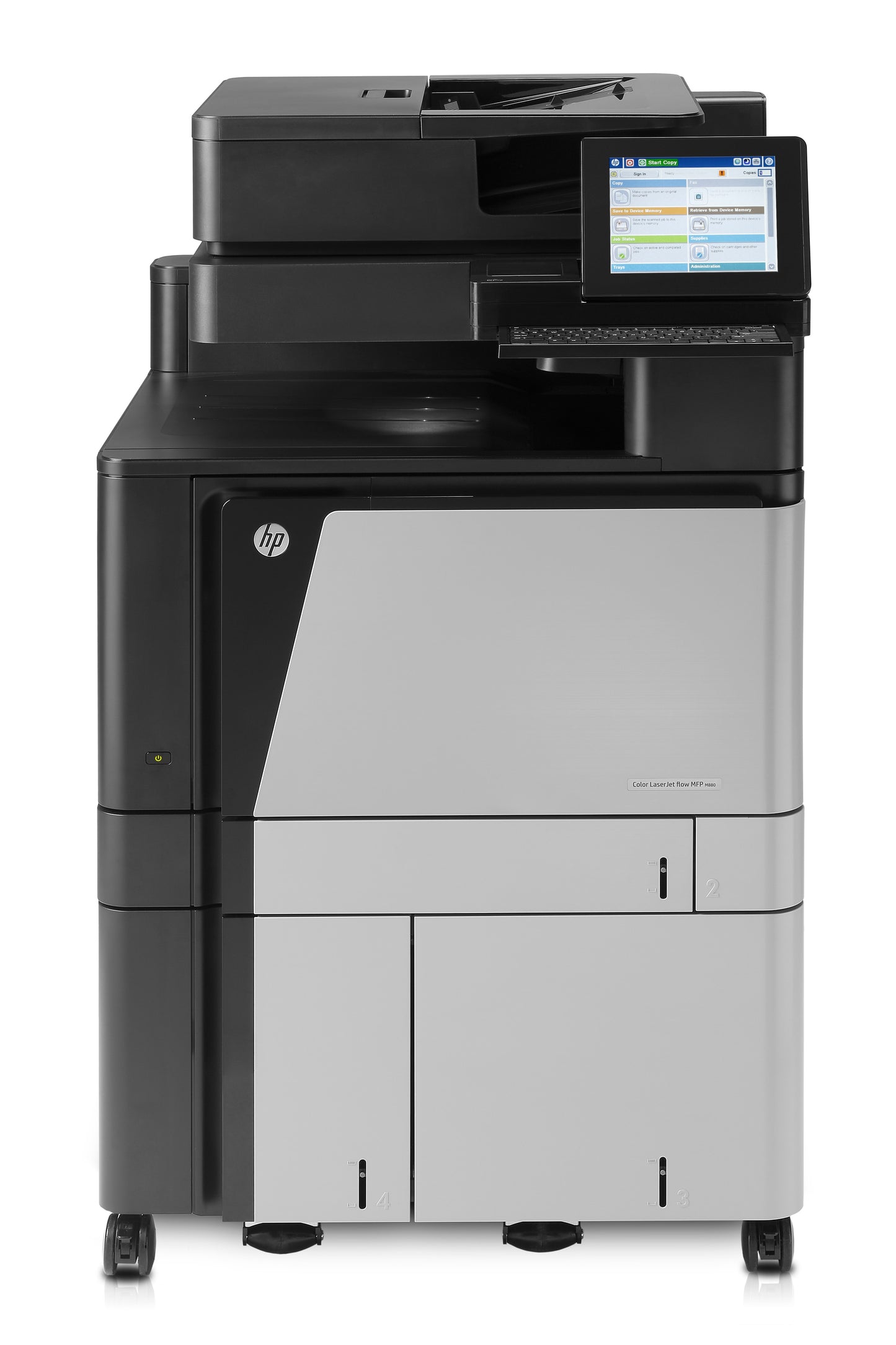 HP CLJ Enterp. MFP A3 up to 45 ppm A4/letter up to 4100 page networking auto dupl. copy and scan flow HP Color LJ Flw MFP M880z+ Prntr Govt