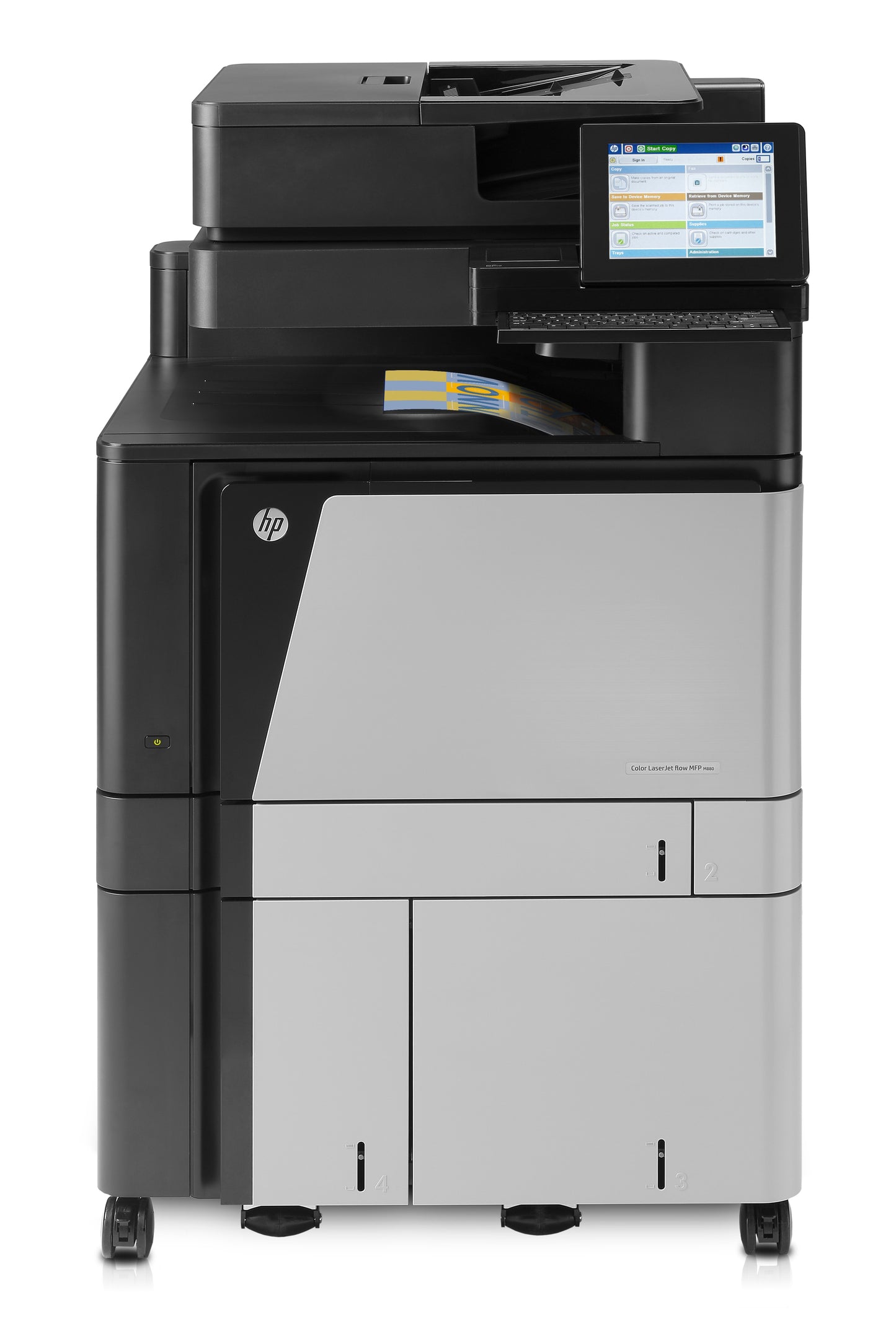 HP CLJ Enterp. MFP A3 up to 45 ppm A4/letter up to 4100 page networking auto dupl. copy and scan flow HP Color LJ Flw MFP M880z+ Prntr Govt