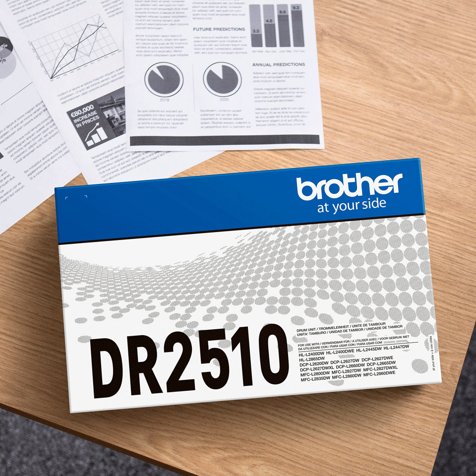 Brother Printer Drum DR-2510 Single Pack Prints 15.000 pages