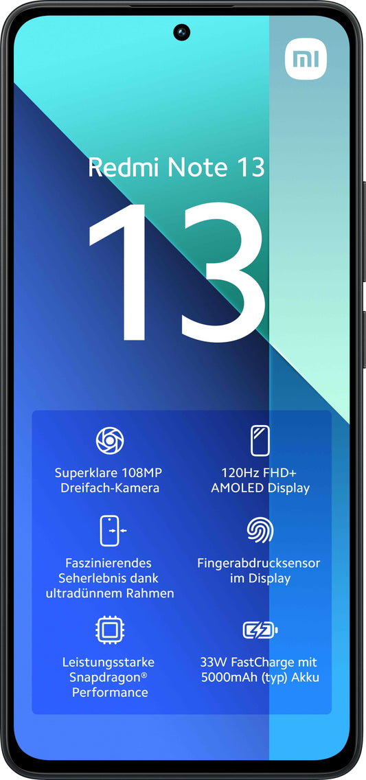 Xiaomi Redmi Note 13 4G 6GB RAM 128GB ROM - Midnight Zwart