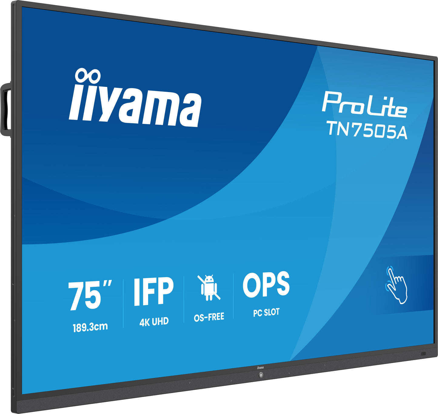 IIYAMA TN7505A-B1AG 75inch IFP OS-free 40-Points DeepContrast IR+ with Zero Gap - Air bonding Anti-glare and Bacteria coating