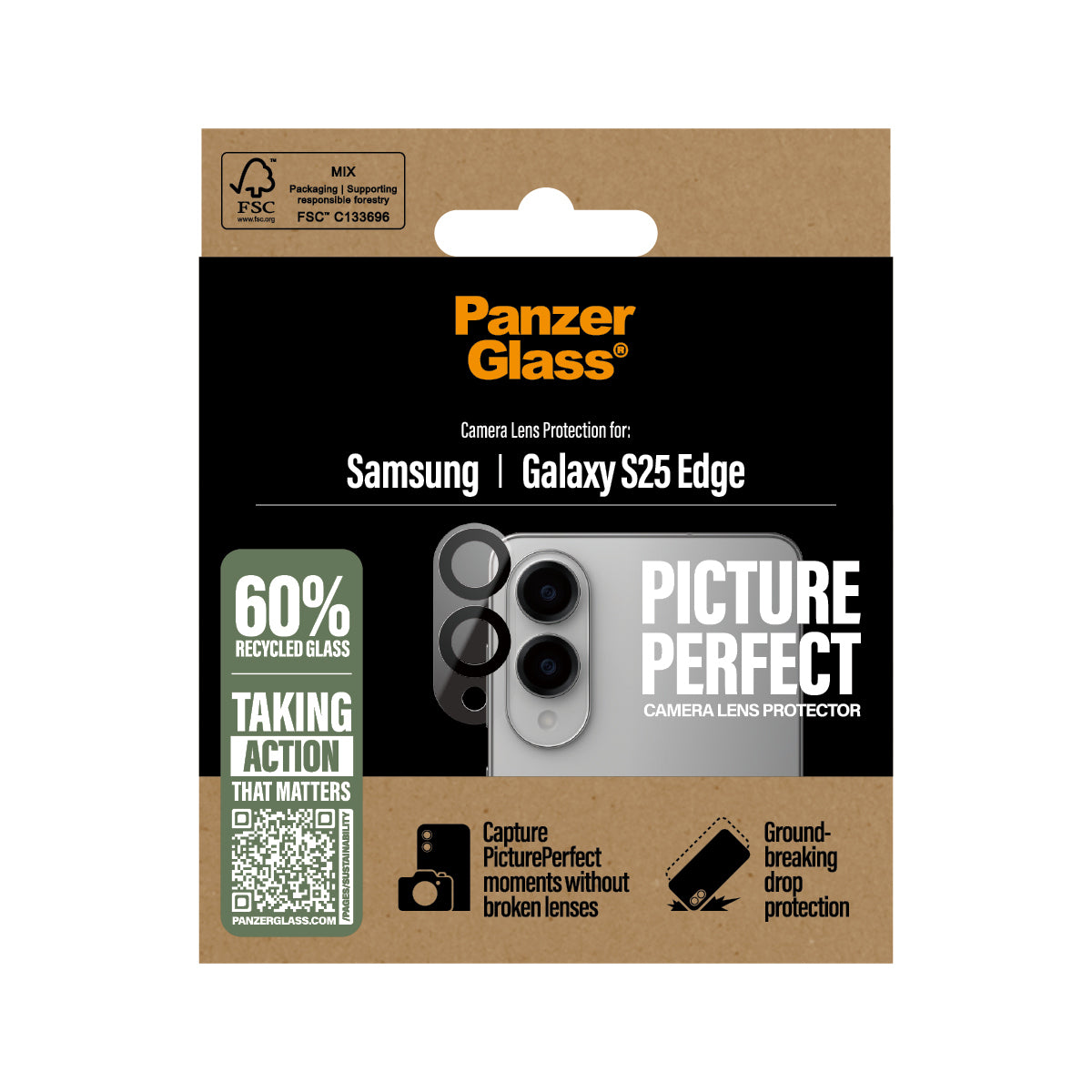 PanzerGlass PicturePerfect Lens Protector - Clear - voor Samsung Galaxy S25 Edge