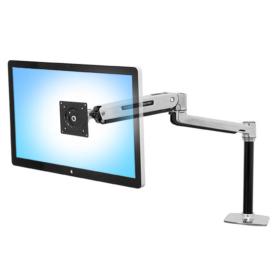 LX Sit Stand Desk Mount LCD Arm Polished 45-360-026