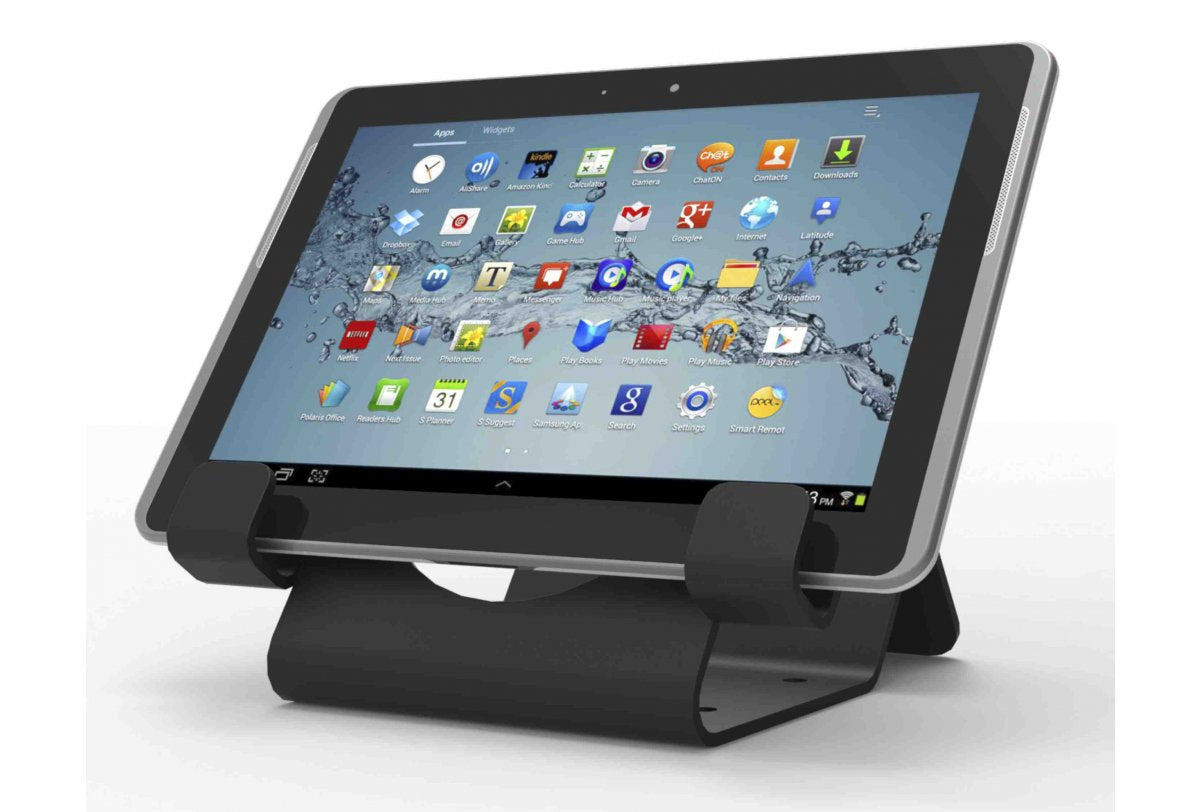 UNI TABLET HOLDER WITH SECURITY CABLE BK CL12UTHBB
