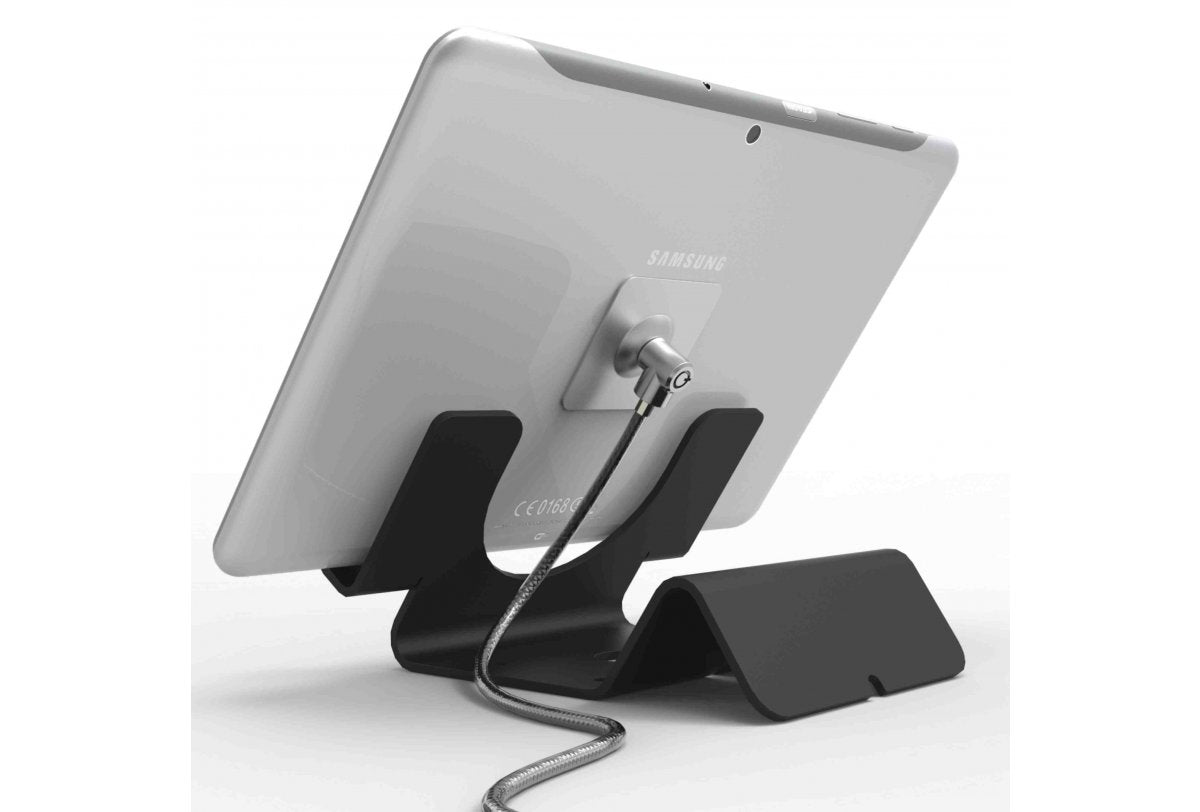 UNI TABLET HOLDER WITH SECURITY CABLE BK CL12UTHBB