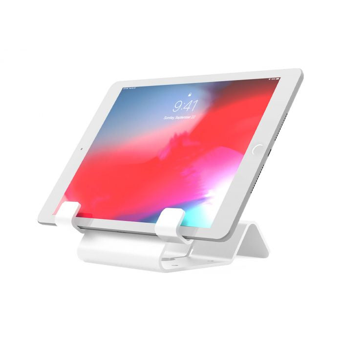 UNI TABLET HOLDER WITH SECURITY CABLE WH CL12UTHWB