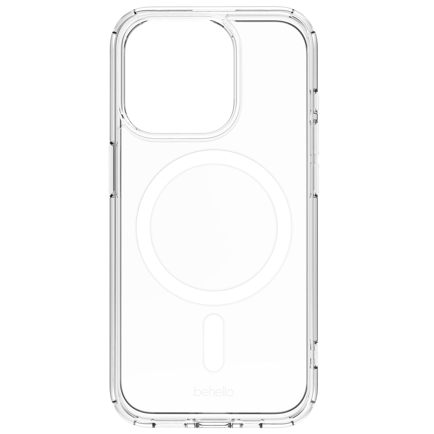 BeHello iPhone 15 Pro Clear Case Magnetic Ring Transparant