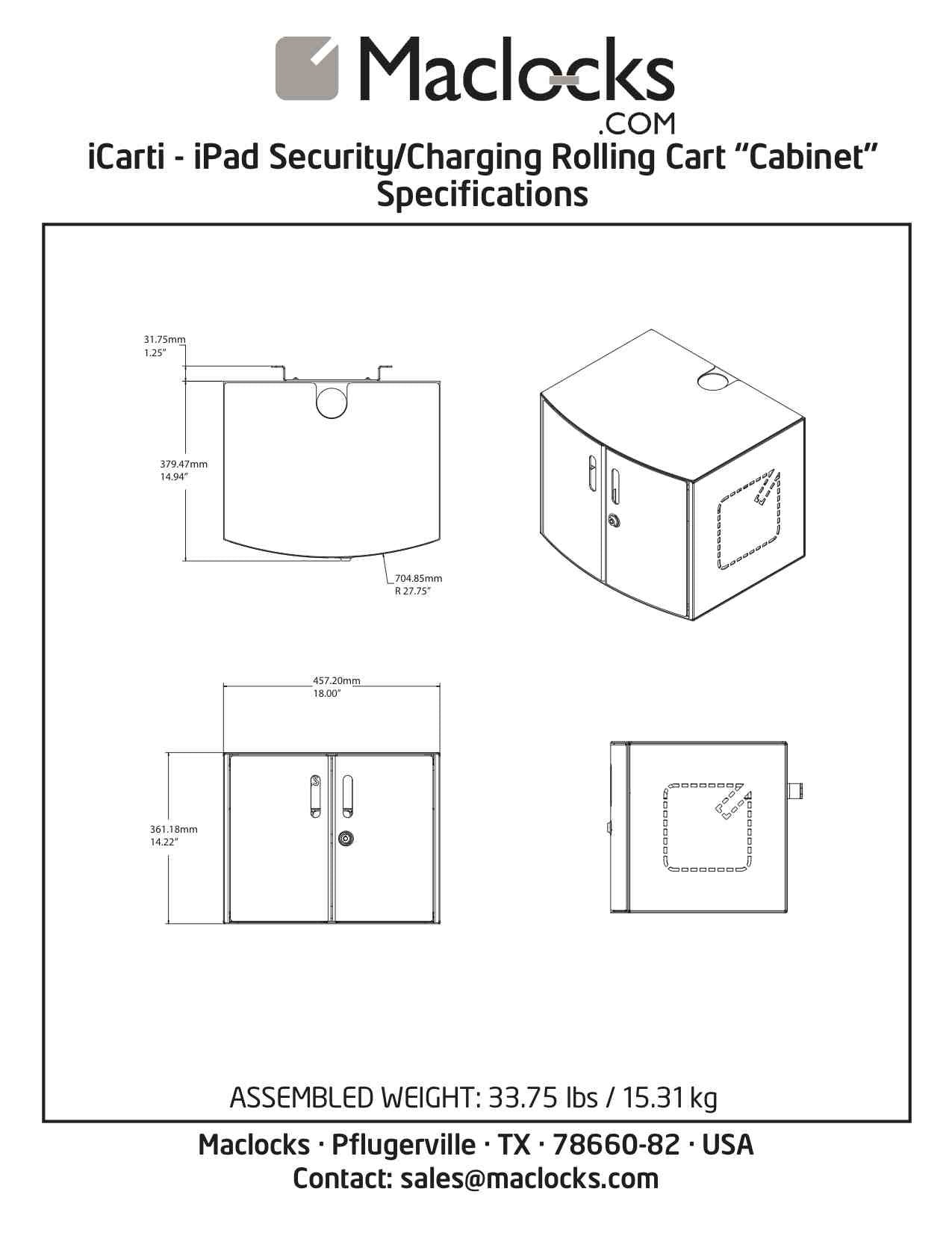 CARTIPAD 16DEV CHARG CABIN/CART SILVER E UNO-EU
