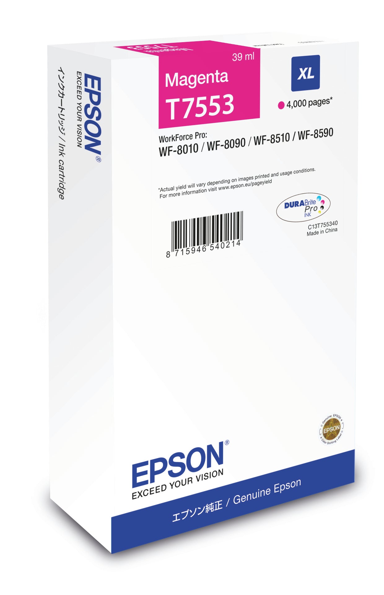 WF-8xxx Series Ink Cartridge XL Mag
