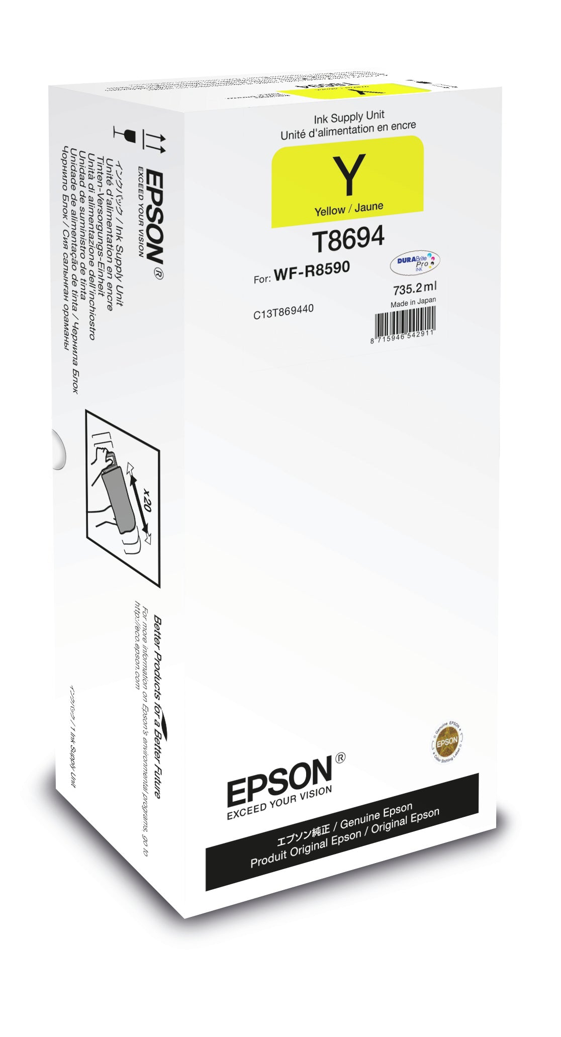 EPSON WorkForce Pro WF-R8590 Yellow XXL Ink Supply Unit