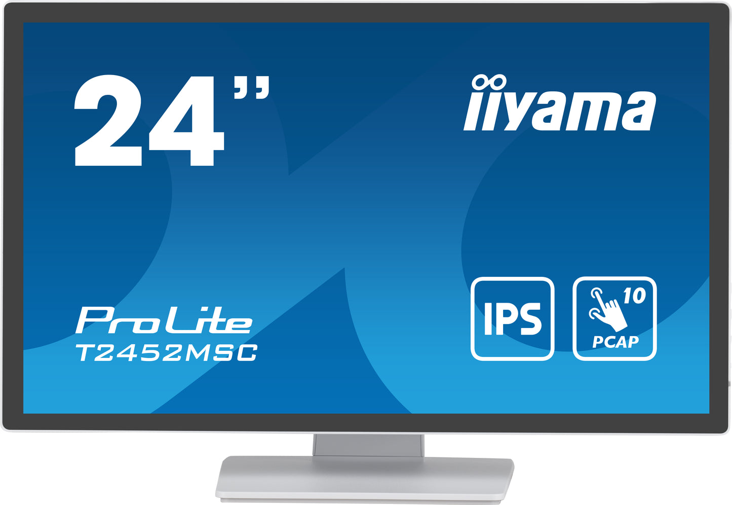IIYAMA PROLITE T2452MSC-W123.8 multi-touch monitor met edge-to-edge glas en anti-vingerafdruk coating