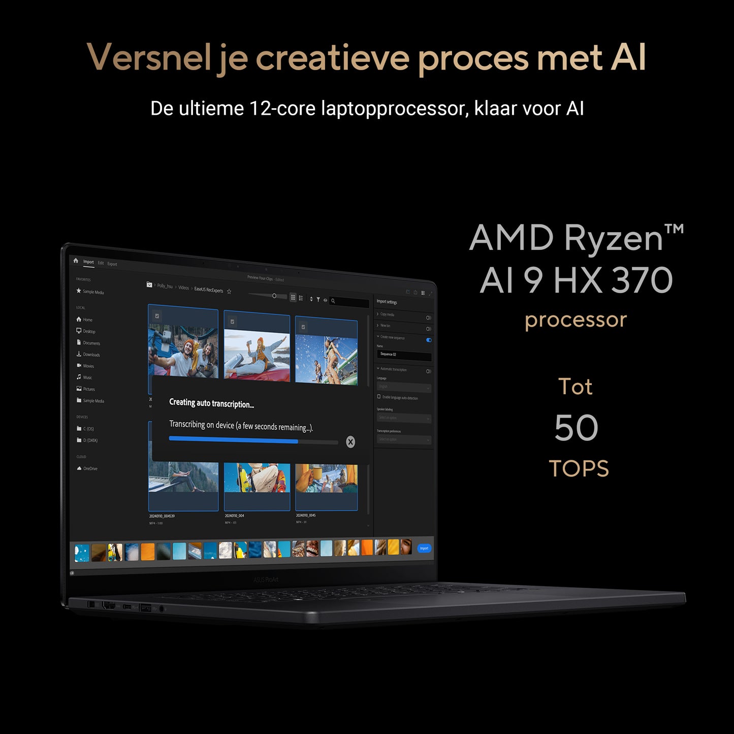 ProArt P16H7606WP-RJ075X-BE, 16.0 120Hz 3K OLED Touch, AMD Ryzen AI 9 HX 370, 64GB LPDDR5X, 1TB M.2 NVMe PCIe 4.0 SSD, GeForce RTX 5070, W1