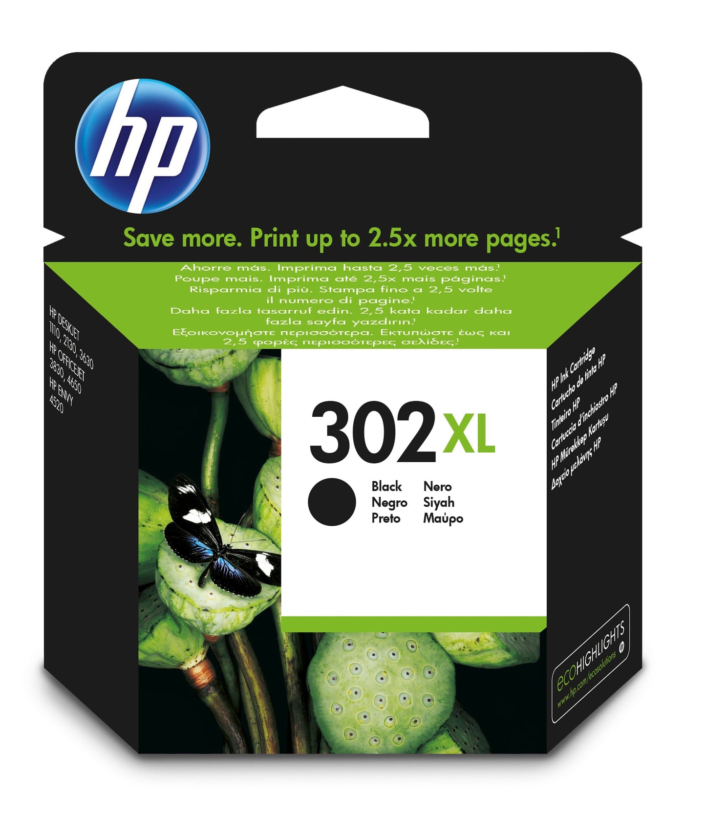 Ink Cartridge 302XLBlack Blister F6U68AE#301