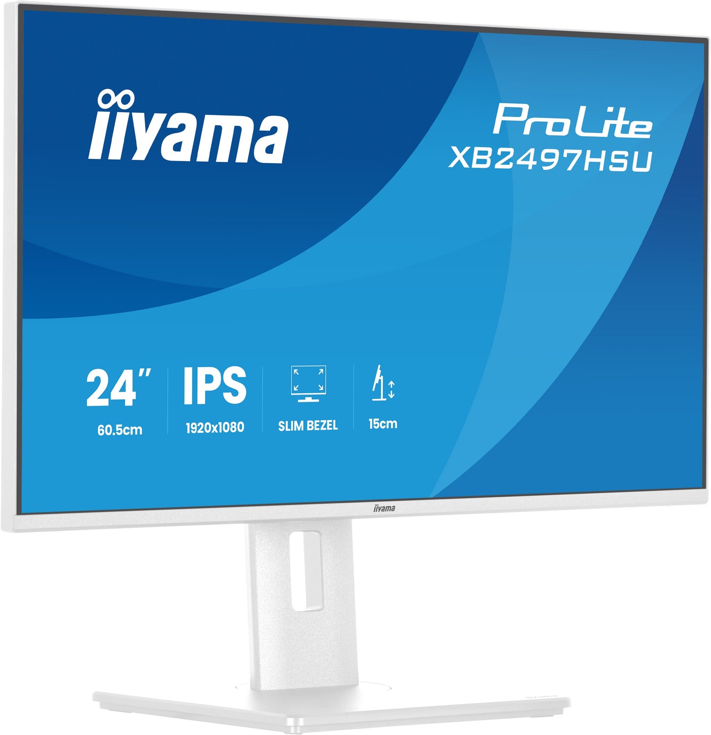 IIYAMA XB2497HSU-W1 24inch IPS FHD 120Hz EyeComfort 350cd/m2 1ms 1500:1 HDMI DP 2xUSB 3.2 2xUSB Type-C Speakers 15cm Height Adj.