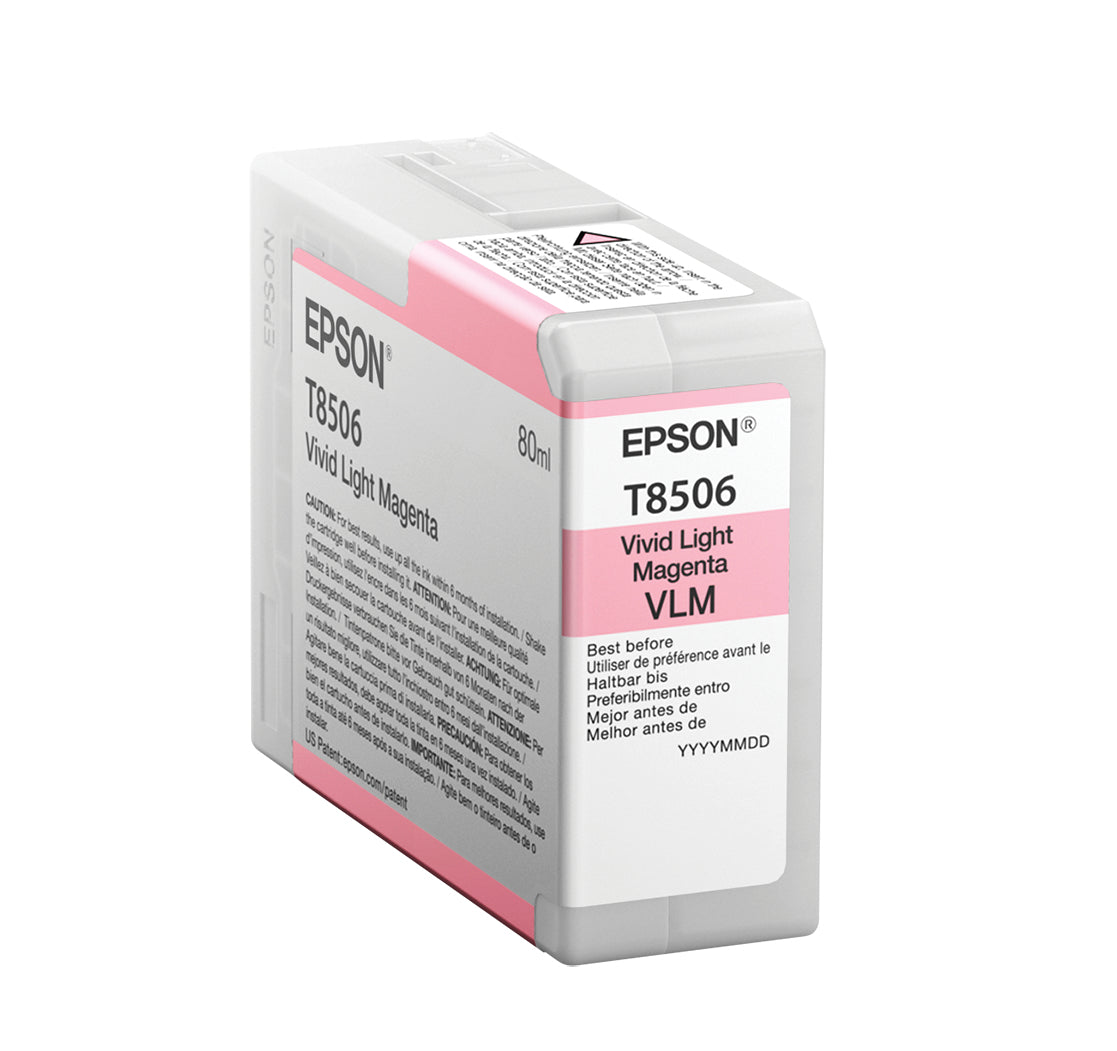 Singlepack Vivid Light Magenta T850600 UltraChrome HD ink 80ml