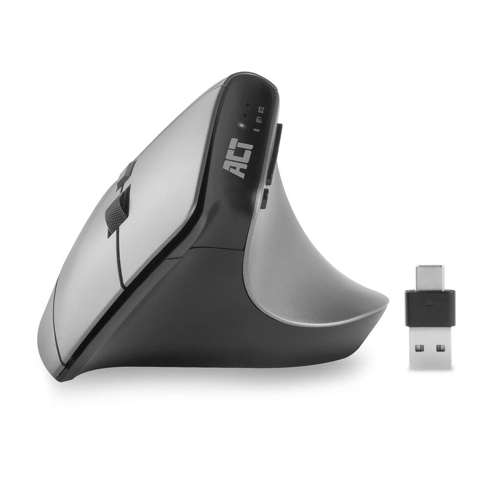ACT ERGONOMIC BLUETOOTH & WIRELESS MOUSE USB-A & USB-C 1000/1600/2400 DPI - 1xAA