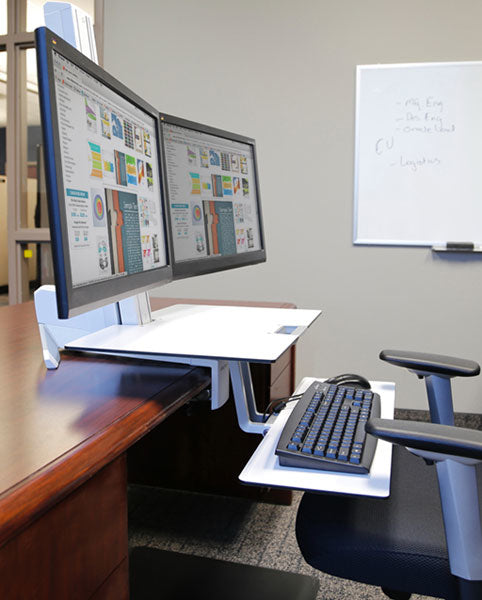 WORKFIT-S DUAL SIT-STND WORKSURFACE WHIT 33-349-211