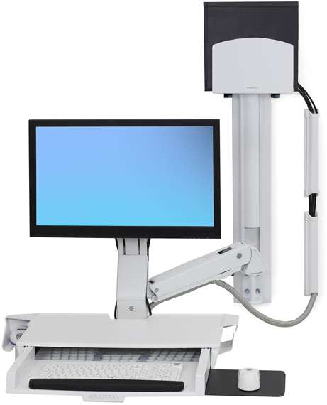 SITSTAND COMBO ARM WITH WORKSURFACE WHIT 45-270-216