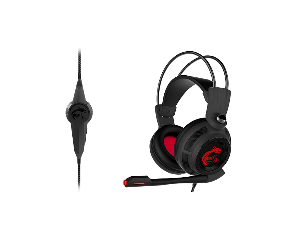 MSI DS502 Gaming Headset virtiual 7.1 surround sound USB mic