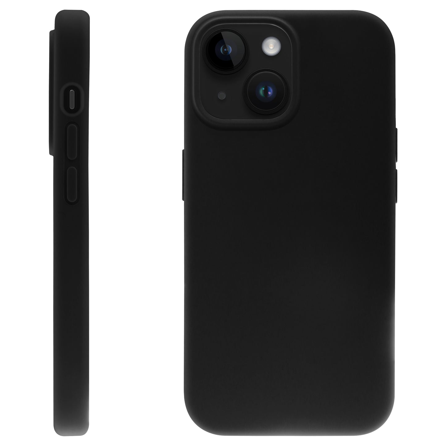 BeHello iPhone 15 Soft Touch Case Magnetic Ring Black