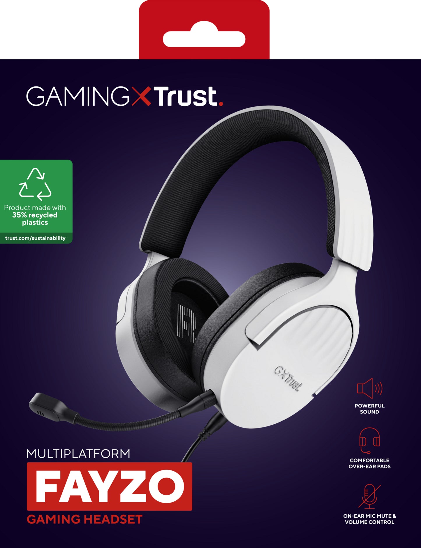 TRUST GXT489W FAYZO HEADSET WHT