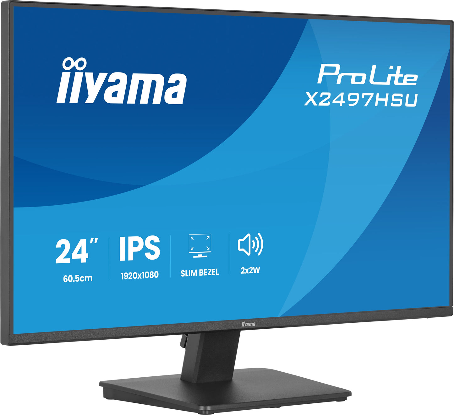 IIYAMA 24inch IPS-panel 1920x1080 120Hz EyeComfort 350cd/m2 Speakers HDMI DisplayPort 1ms MPRT USB 2x 3.2+2x C