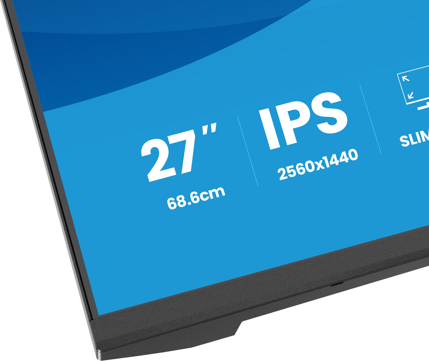 Iiyama 27 IPS 4-side slim bezel, 2560x1440 QHD, 1ms (MPRT), 15cm Height Adj. Stand, 350cd/m², HDMI, DisplayPort, Speakers, USB HUB 2x2.0