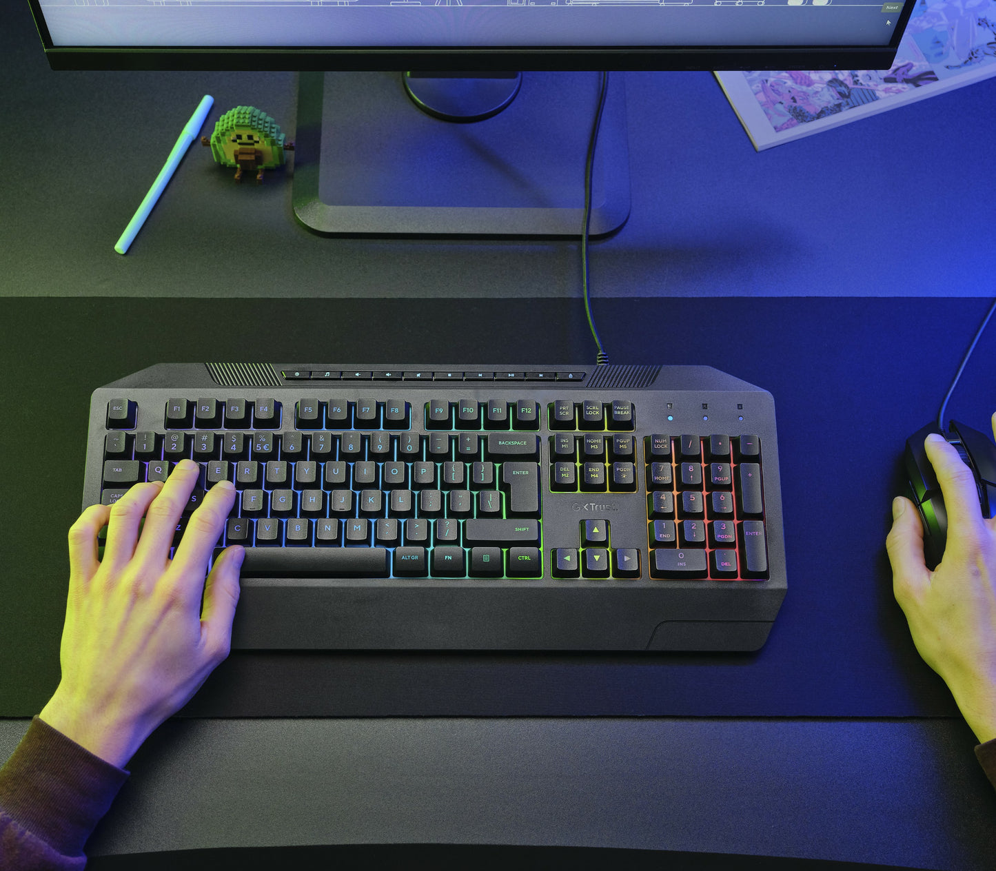 Trust GXT836 EVOCX GAMING KEYBOARD BE Zwart