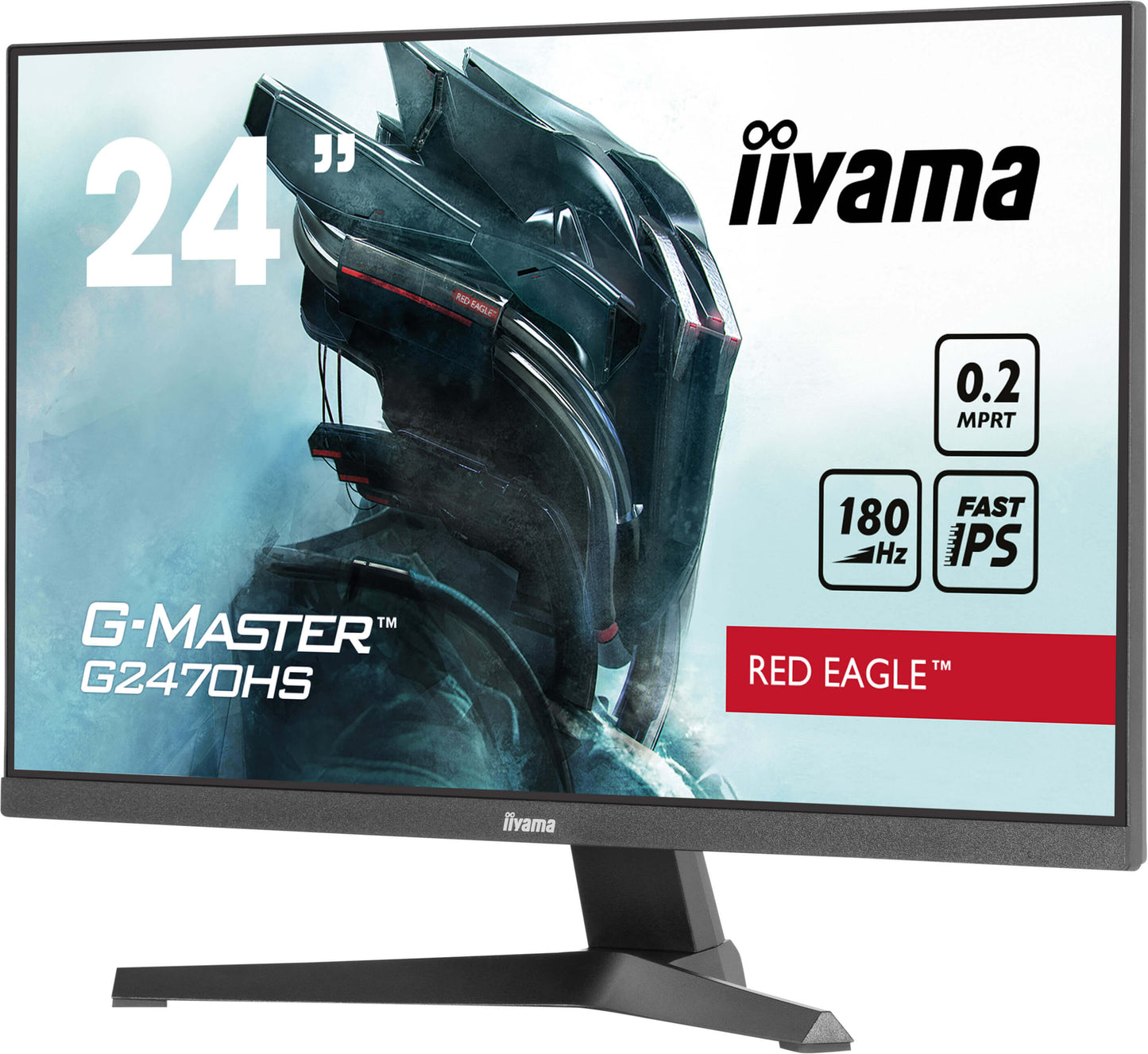 IIYAMA G-MASTER G2470HS-B1 23.8, 60.5cm Fast IPS 1920 x 1080 @180Hz (2.1 megapixel Full HD, DisplayPort) 16:9 300 cd/m² 1000:1  0.2ms HDMI