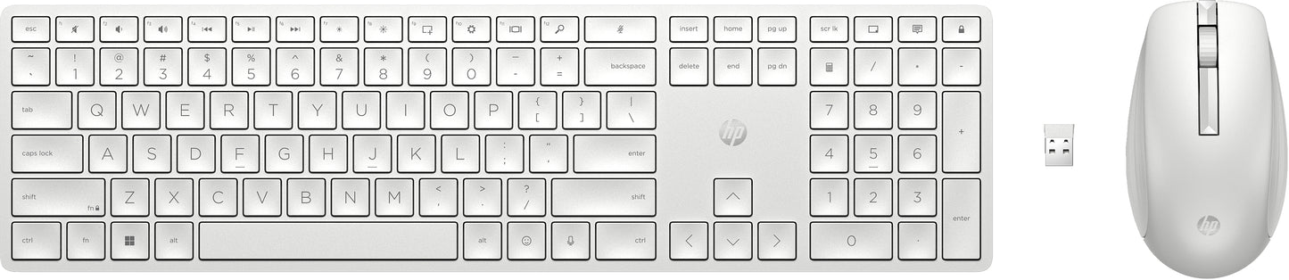 HP 650 Wireless Keyboard and Mouse Combo WHT BEL 4R016AA#AC0