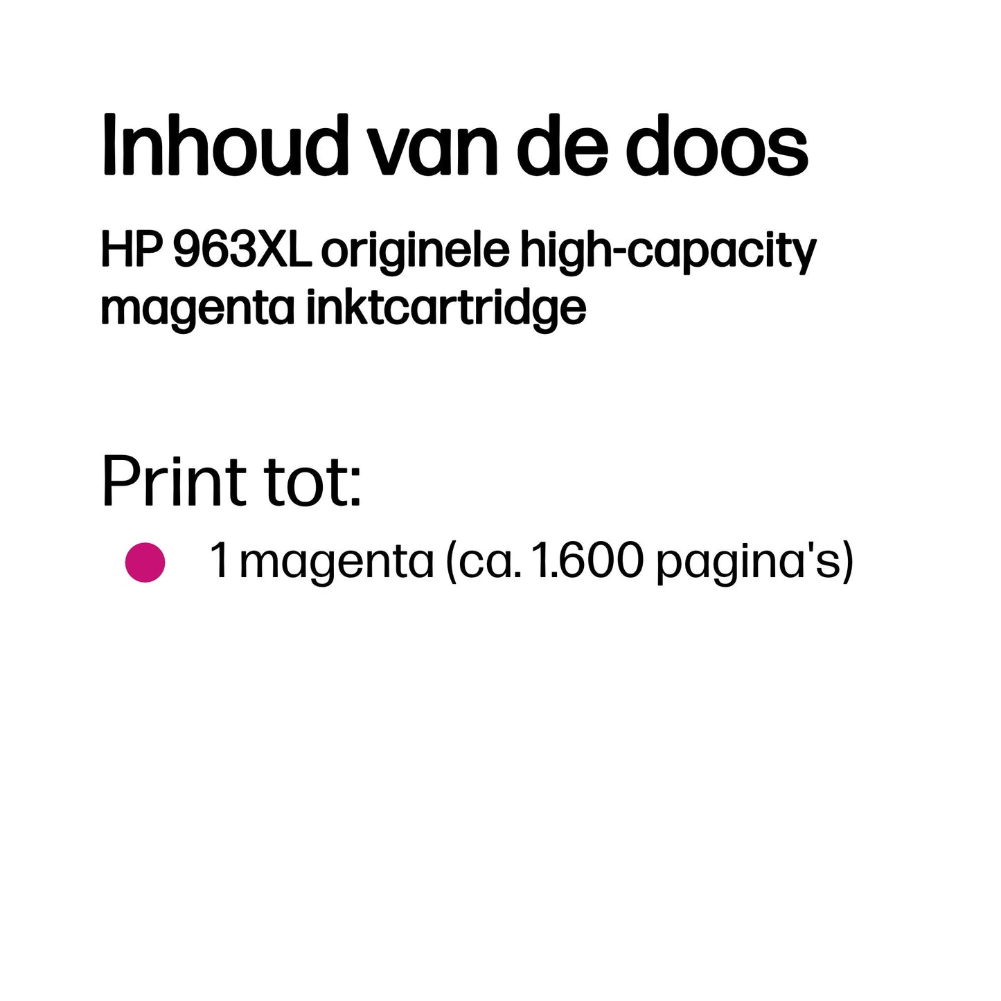 HP 963XL High Yield Magenta Original Ink Cartridge