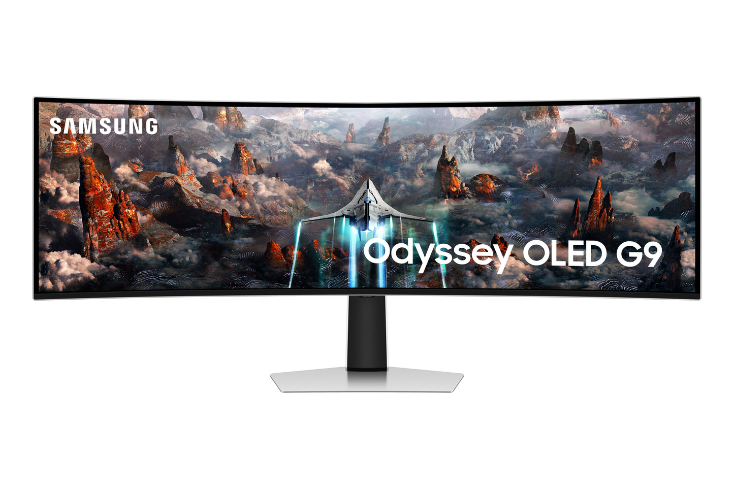 Samsung OLED 49inch 240Hz Curved 1800R, 5120x1440, 0,03ms, HDR10+, Displayport, HDMI, USB 3, Height